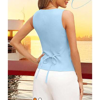 Elevate Your Style with the ZESICA Women's 2025 Summer Casual Sleeveless Blazer Vest - Perfect for Work and Play!