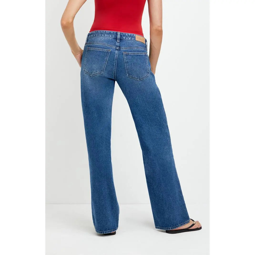 Pacsun Women'S Zoe Low Rise Girlfriend Jeans Medium Blue