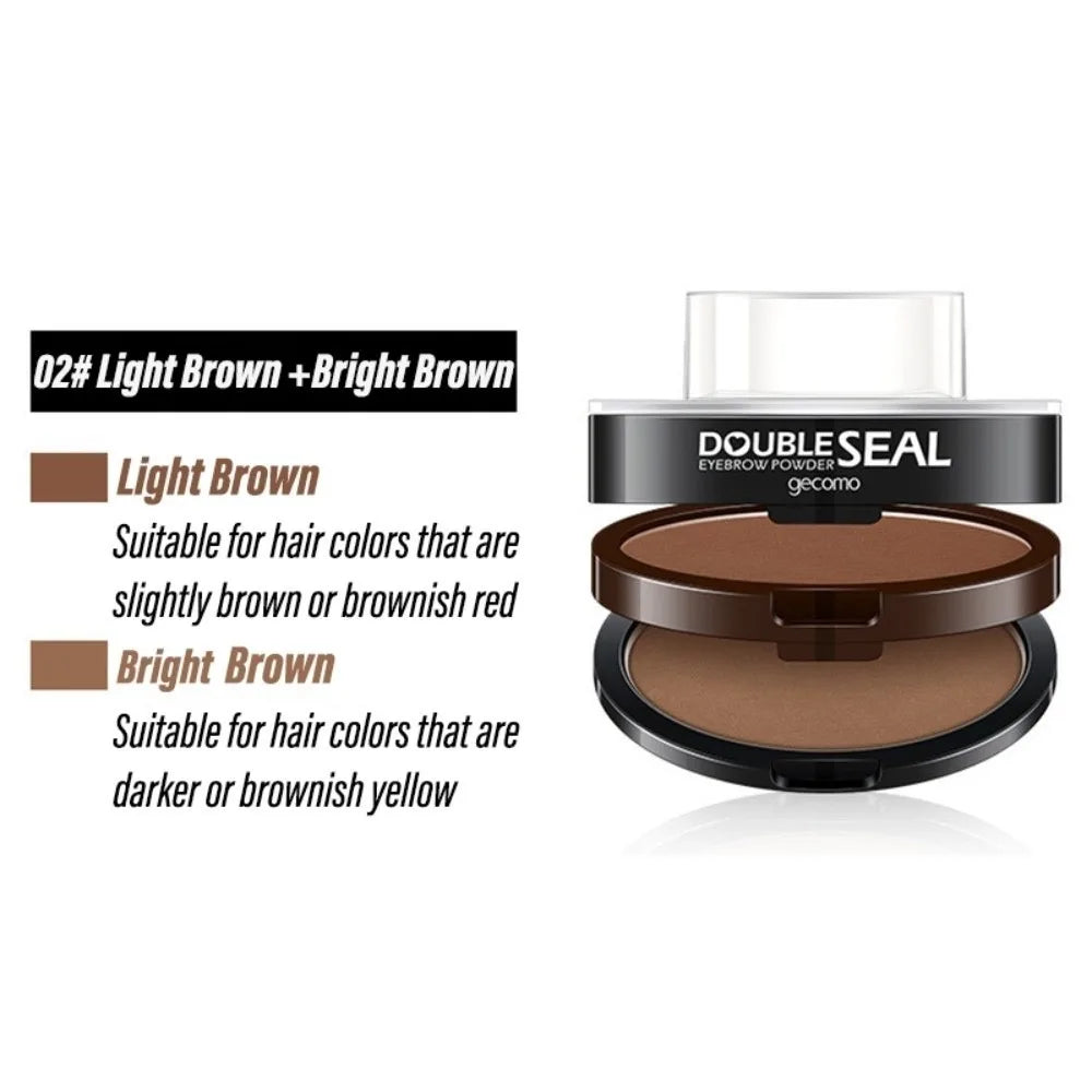 Perfect Shape 2 Colors Eyebrow Seal Stamp Quick Make up Long-Lasting Eyebrow Powder Stamp Setting Waterproof
