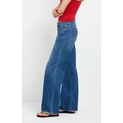 Pacsun Women'S Zoe Low Rise Girlfriend Jeans Medium Blue