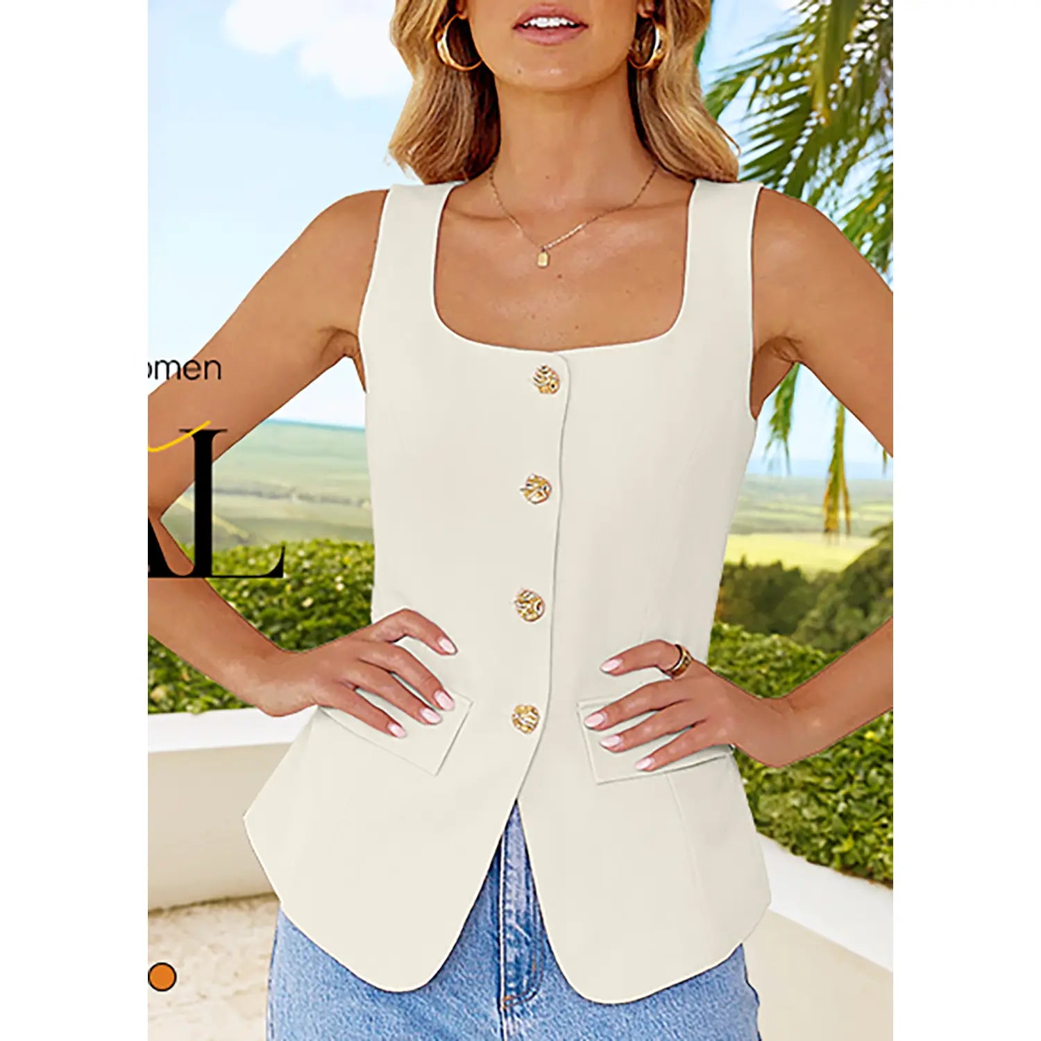 Elevate Your Style with the ZESICA Women's 2025 Summer Casual Sleeveless Blazer Vest - Perfect for Work and Play!