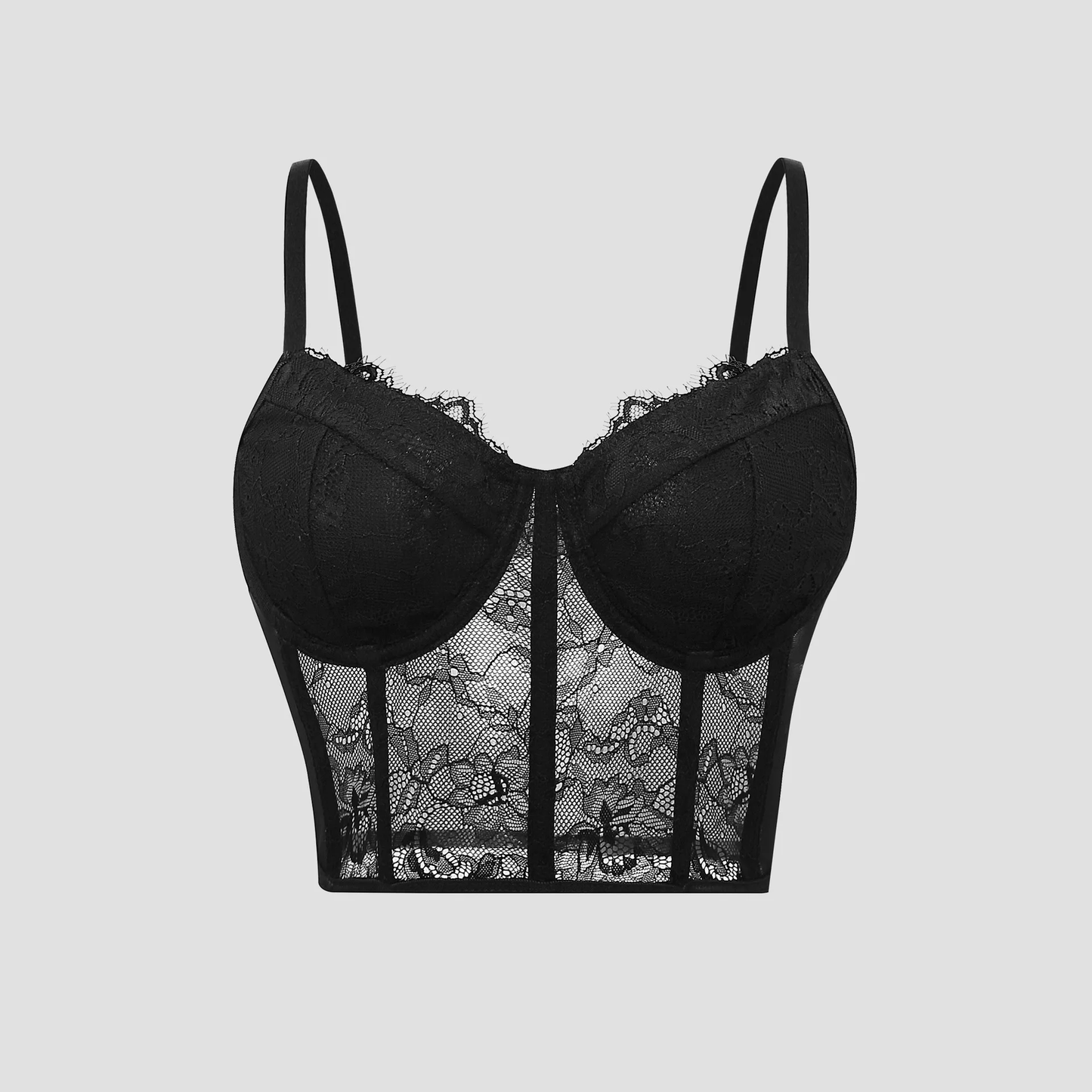 Black Mesh Bustier