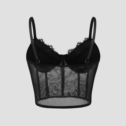 Black Mesh Bustier