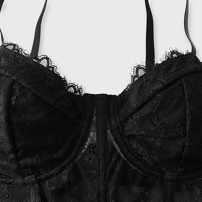Black Mesh Bustier