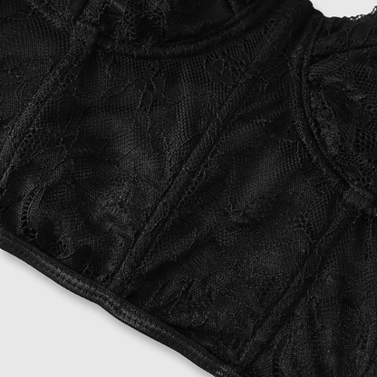 Black Mesh Bustier