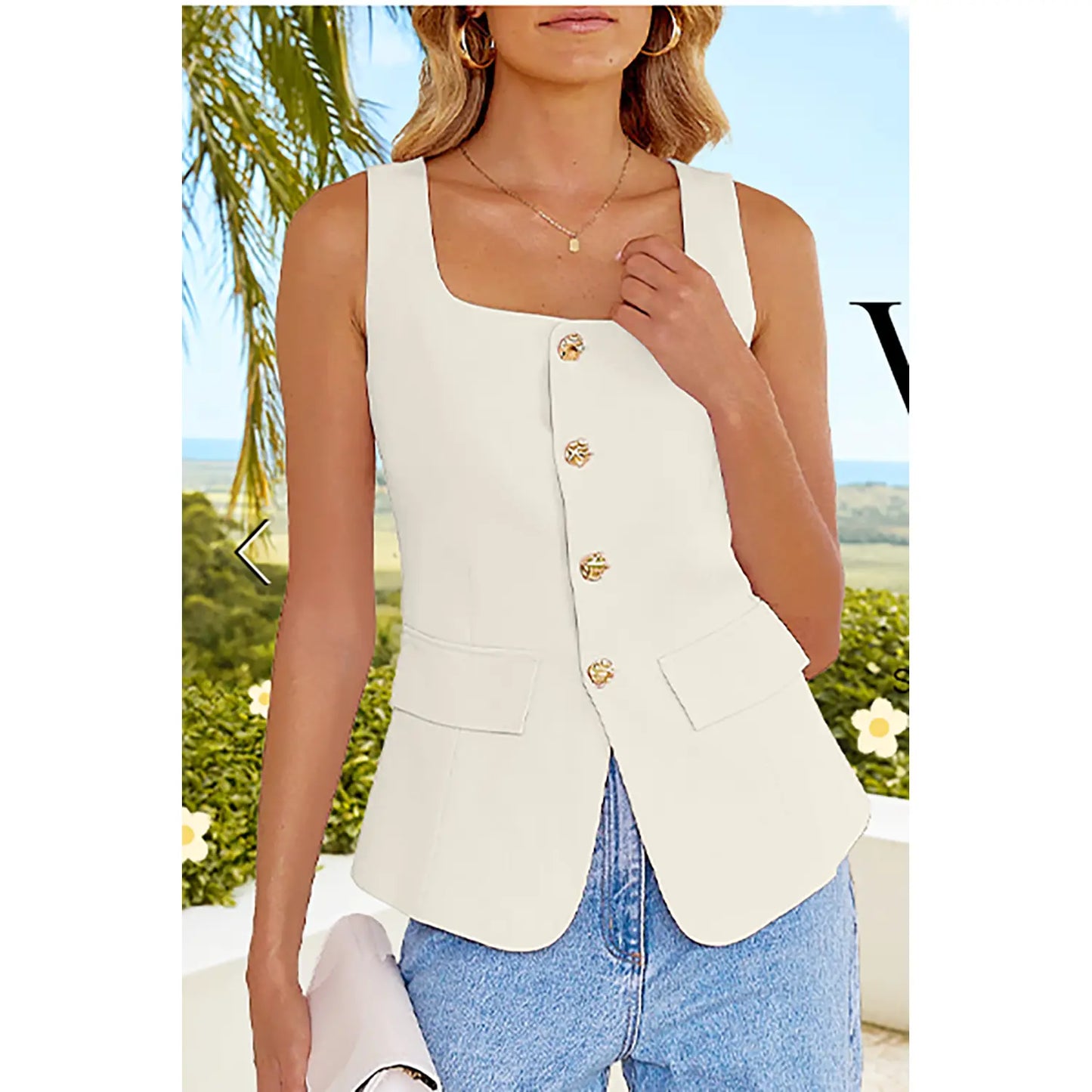 Elevate Your Style with the ZESICA Women's 2025 Summer Casual Sleeveless Blazer Vest - Perfect for Work and Play!